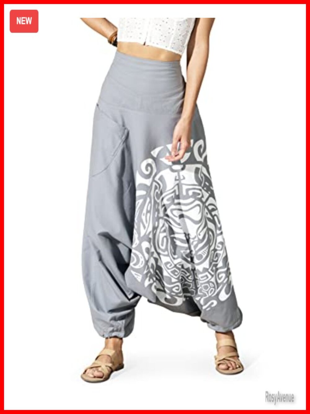 100% Cotton Harem Pants Boho Hippie Yoga Palazzo Wide Leg Summer